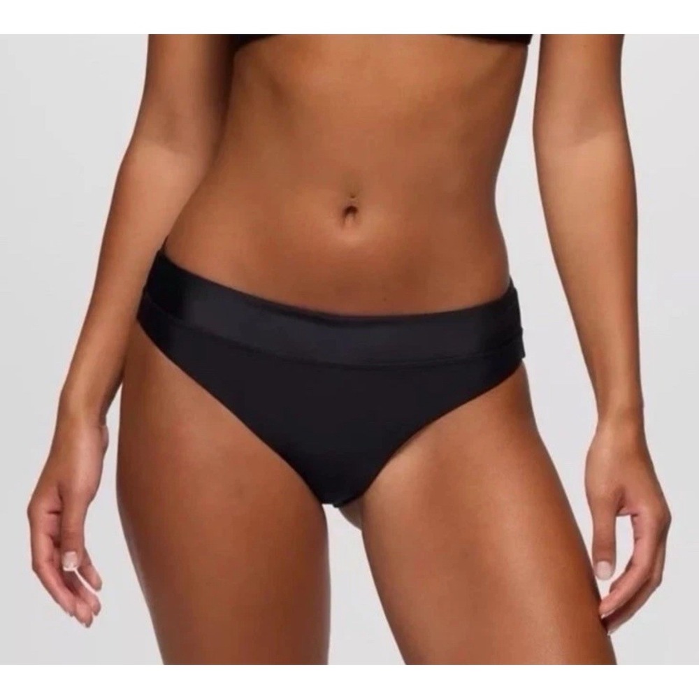 prAna Summer Wave Bottom Bikini Swim Poolside Neutral Minimal Black Size XS